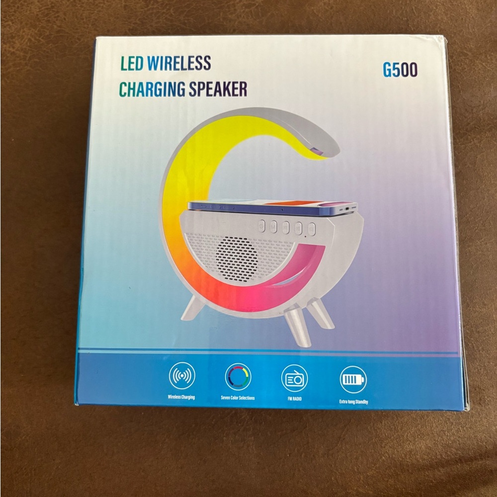 G500 LED Wireless Charging Speaker - White